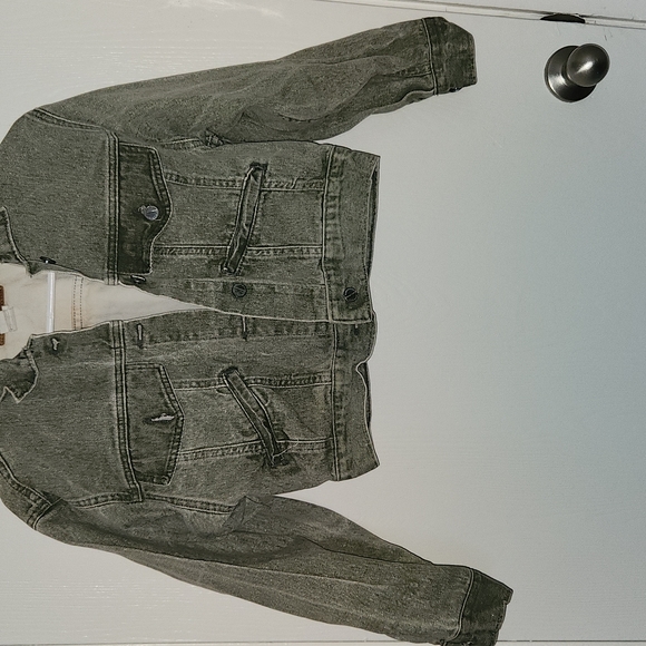 VINTAGE Functional Palmetto's Clothing crop Jean jacket Size S - Picture 3 of 7